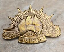 Vintage Military Australia Rising Sun Hat Cap Badge picture