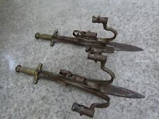1831 Original French Antique Old 19 Century Lot 2 candlestick Glaive Short Sword picture