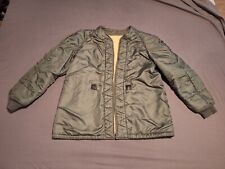 U.S. Air Force Man's Wool Pile With Repellant Jacket Liner Grey Size Medium Used picture
