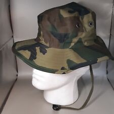 US Military Hat Sun Hot Weather Woodland Camo Type II Boonie Bucket Hat 8 picture