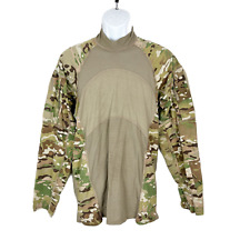 Team Soldier US Army Combat Shirt Men Medium Green Camo Long Sleeve Gear picture
