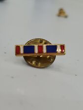 Vintage Military Stripes Bar Gold Tone Enameled Army Navy Marines Air Force Pin  picture