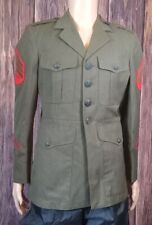 Vintage Marine Corp Green Wool Dress Coat Military picture