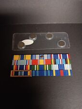 $1.99 SHIP USAF Ultra Thin Military Ribbon Rack w/12 Ribbons Magnetic Backing picture