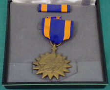 AMERICAN Air Medal & 2 Lapel Pins Issue/Engraved August S Silvia WWII Lighting  picture