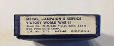 WW2 US Victory Medal with Ribbon Bar in Original Issue Box picture