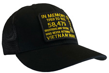 Vietnam Memorial Hat Black Ball Cap  