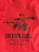 VIETNAM WAR Sky soldier TOUR OF DUTY SOUVENIR King Louie  JACKET Xs Mint picture