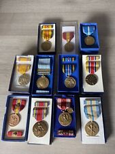 (11) Military Service Medal Collection (10) Boxed WWII & More picture
