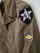 WW2  Ike Jacket 2nd  Infantry Division Sergeant First Class Size 36R Wool  picture