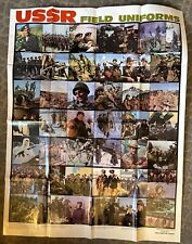 USSR Field Uniforms Poster 1987 Recognition Chart 34x44 (Folded) Defense Intel.. picture