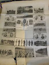 C1918 WWI Soldiers Record poster many photos of troops 22 x 26 picture