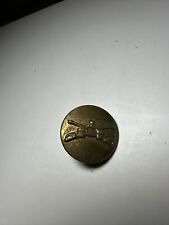 Antique US Military WW II TANK COMMANDER MEDAL Button  picture