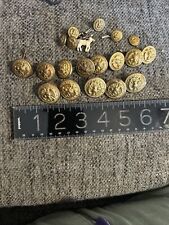 Assorted Sizes Vintage Superior Quality Military Button Lot of 19 Pieces & Lamb picture