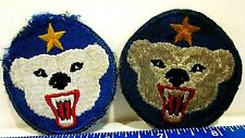 VTG WORLD WAR II ARMY ALASKAN DEFENSE COMMAND PATCHES LOT OF 2 SNOW BACKS picture