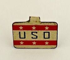 WW2 U.S. USO Flap Pin Tin Badge Green Duck New York picture