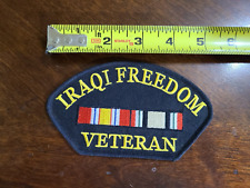 Iraqi Freedom Veteran Patch About 5 Inches For Jacket Hat Cap Display Collection picture