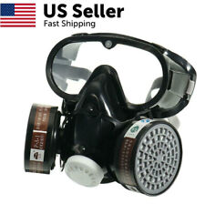 Respirator Gas Face Mask Safety Chemical Dustproof Filter Military Eye Goggle picture