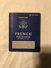 WWII French Phrase Book Restricted TM 30-602 War Department 1943 US Military WW2 picture