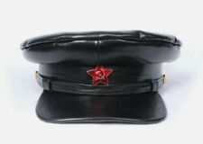 Soviet Union Cap - Soviet Lenin OFFICER Leather visor hat WWII cap Uniform picture