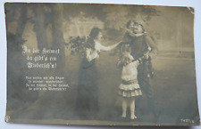 Patriotic WW1 German Postcard. Feldpost. Soldier Returning to Family  (34a) picture