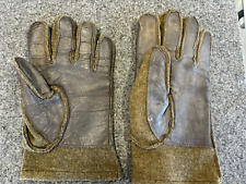 US Army WWII Two OD Wool Gloves with Leather Palms picture