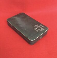WW1 GERMAN IRON CROSS 2ND CLASS REPRODUCTION KAISER PRESENTATION CASE AGED picture