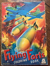 WW2 1944 Flying Forts Coloring Book Merrill Publishing Flying Fortress B-25 picture