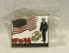 NEW and Sealed VTG Marine Corps Reserve Toys For Tots Enamel & Brass Lapel Pin  picture