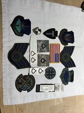 Assorted Military Patches,pins, 15 Total Pieces   Lot 200 picture