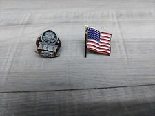 USA Flag United States Army Lapel Hat Cap Pin Military Tie Tac. picture