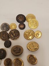 Vintage Brass Military Buttons Lot picture