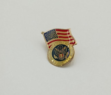 Air Force Pin USA Flag Over Air Force Logo Lapel Pin USAF Vintage picture