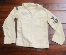 WW2 US Navy Petty Officer 2nd Class Aviation Metalsmith White Uniform Top USN picture