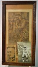 Framed Newspaper Clippings & Photo Poland's Smigly-Rydz & Jozef Pilsudsky picture