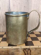 Antique Rare WW1 handmade Trench Art big bronze Mug Cup 13,8 cm Weight 790 gr picture