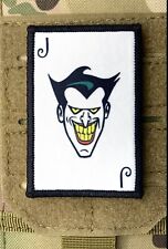 Joker Card Batman Morale Patch / Military Badge ARMY Tactical Hook & Loop 65 picture