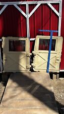 SET OF 2 MILITARY HUMVEE HMMWV USED TAN X-DOORS WITH LOCKING HANDLES WITH KEYS picture