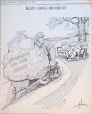 Rushing Adequate Aid To Russia Axis Original Political Cartoon WWII 3/16/1942 picture