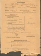 1945 WWII German Army Soldier Discharge Certificate Germany Vintage WW2 Document picture