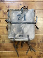 *RARE* Vintage 1890’s Spanish-American War Merriam Pack Bag / Stenciled + Tag picture