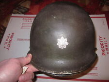Original vintage officer WWII US Army helmet and liner Lt. Colonel  picture