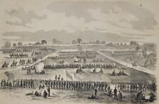 Battle of Murfreesboro Tennessee - Center of the Army  1863  vintage print picture