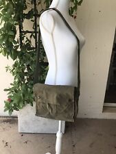 Old Military WWII Messenger Radio Gas Mask Bag Purse picture