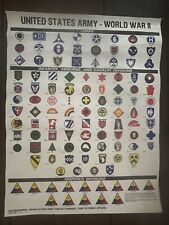 WWII MILITARY PATCHES POSTER FROM US GOVERNMENT picture