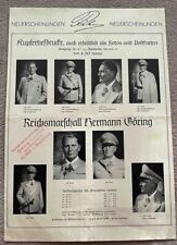 Original WW2 Hermann Goering Goring Photo Order Form German Extremely Rare picture