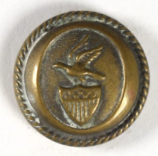 Vintage US Patriotic Eagle Shield Stars Military Original Button N3D picture