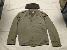 REAL NICE ORIGINAL WW2 M41 FIELD JACKET  w/ 1st LEUTENANT BARS & 7th ARMY PATCH picture