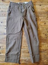 Vintage WW2 Military Wool Green Brown Field Pants Trousers Size 30 X 27 picture