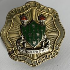 Vintage US Army Armor School Unit Military Pin Badge Medal Medallion Thunderbolt picture